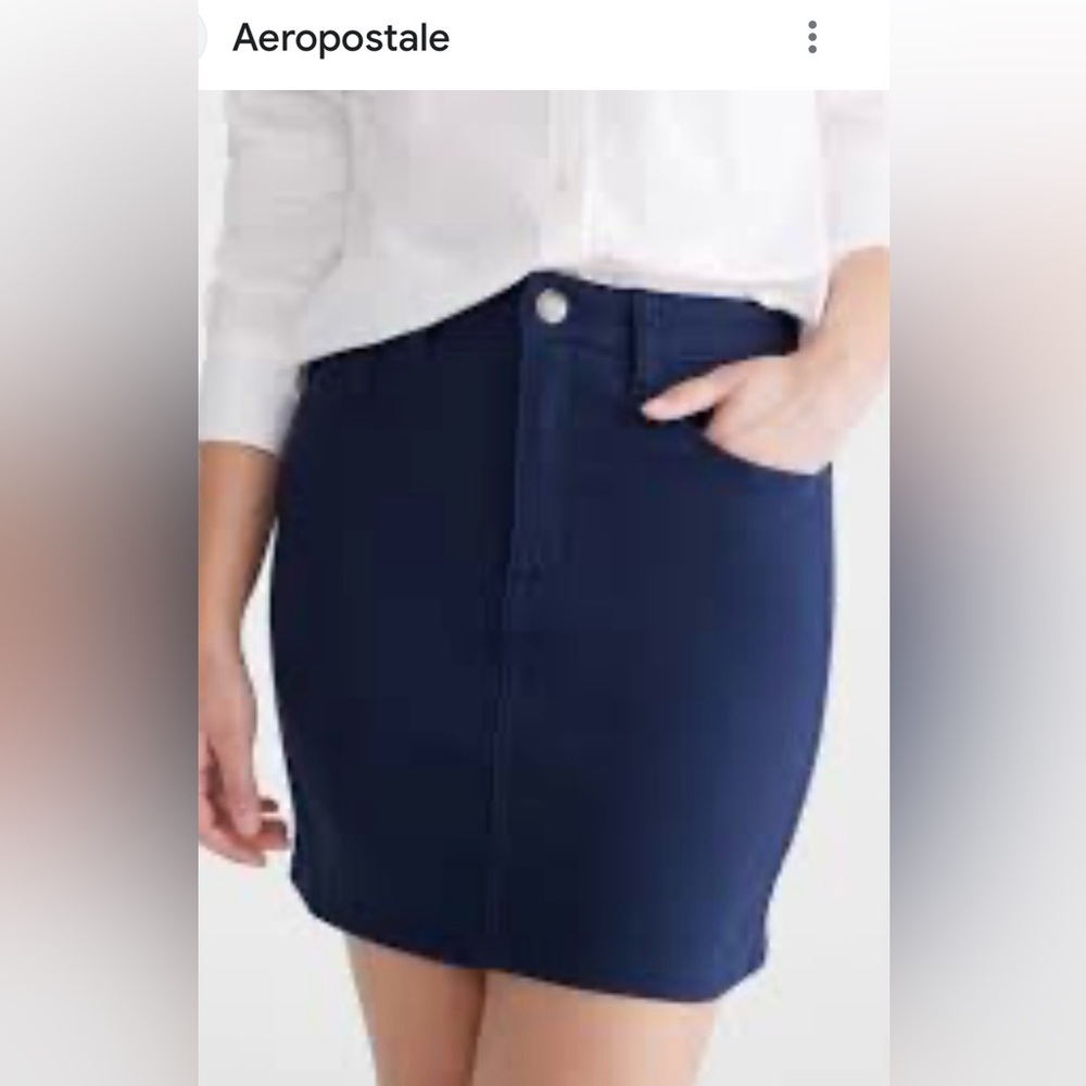 NWT Aeropostale Women's Deep Blue High Rise Mini Skirt